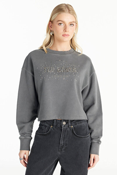 Ted Baker ANTRASİT METAL TAŞLI SWEATSHİRT