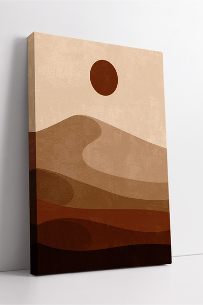 KOSS Dijital Pictură abstractă pe pânză Boho cu soarele din deșert – Decor de...