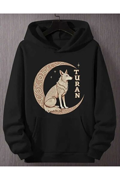 Hunors Sportswear & Company سترة توران مطبوع للجنسين موديل قطن بغطاء رأس