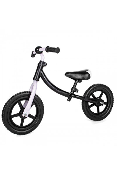 zola Children's bike without pedals, adjustable soft saddle, supports 35 kg, 12", black/white