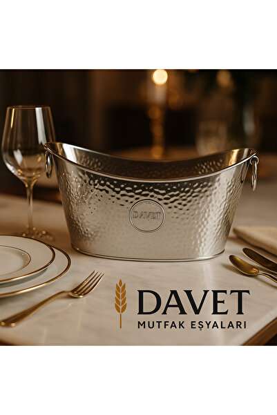 Veliday Çelik Şişe Kovası 5 Litre - Çelik Şişe Kovası 31 cm x 23 cm x 19cm