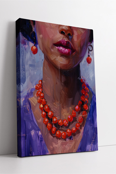 KOSS Dijital Portret de femeie africană, stil de artă culturală etnică, pictu...