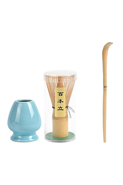 EHOME Matcha Whisk 3 Pcs Set，Matcha Bamboo Whisk, Matcha Whisk Holder,Matcha Whisk And Stand,Tea Scoop