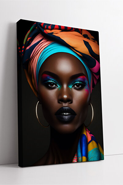 KOSS Dijital Stil de artă etnică Portret de femeie africană Design modern Pictură pe pânză Decor estetic de perete