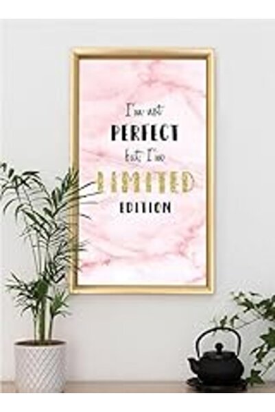 Generic ملصق حائط رقمي مؤطر بعنوان "أنا لستُ مثاليًا"، 40 × 55 سم - منازل كلي...
