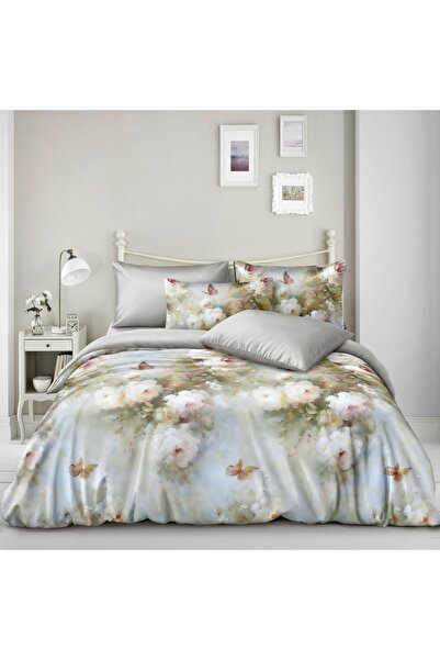CHIRASO CHIRASO Bed Linen, Fine SATIN 4 Pieces ELASTIC Fitted Sheet 180x200 Duvet Cover 200x230 2 Pillowcases