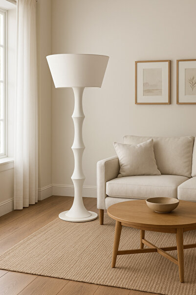 VENÜS NOVA REGULUS BEYAZ AHŞAP KETEN BAŞLIK LAMBADER