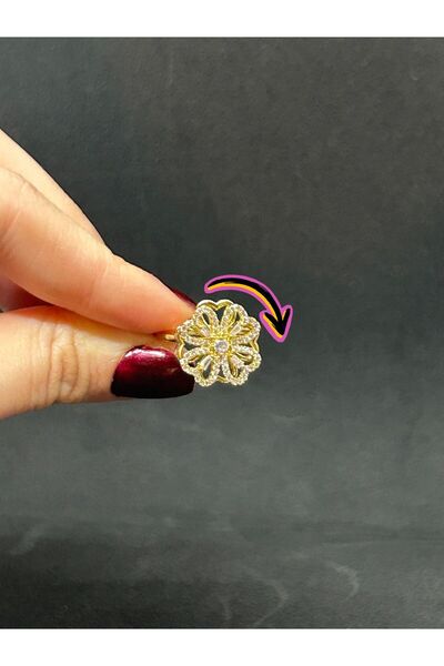 FY Ticaret Heart Shaped Gold Color Steel Stress Ring