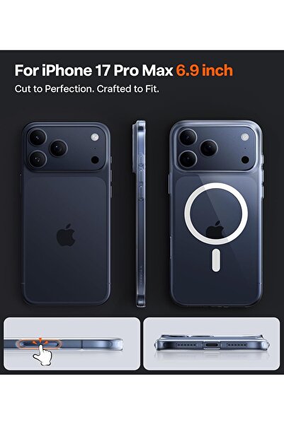 TORRAS SlimFit-Mag Case for 17 Pro Max (6.9", 2025) - Ultra-Thin MagSafe Compatible, Clear