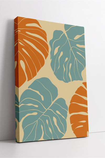 KOSS Dijital Μοντέρνα αφηρημένη μινιμαλιστική ζωγραφική σε καμβά με πορτοκαλί...