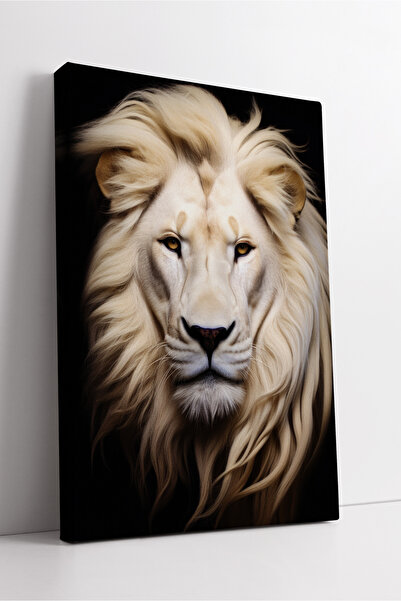KOSS Dijital Εικονογράφηση σε καμβά με λευκό λιοντάρι, η εικονογράφηση της αρ...
