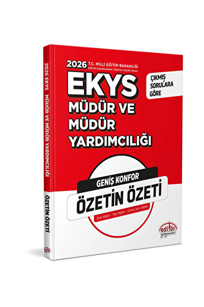 Editör Yayınevi MEB EKYS Müdür ve Müdür Yardımcılığı Özetin Özeti 2026
