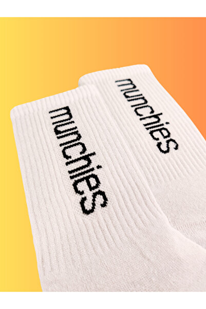 Shuttle Park Special Series Happy Colorful Munchies Written Socks Fun Comfortable Stylish Design Style White Socket Socks