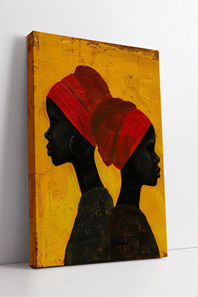 KOSS Dijital Figurine de femei africane, artă etnică abstractă, portret moder...