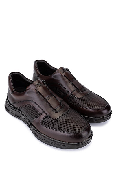 Tamer Tanca Men's Genuine Leather Brown Sneakers & Sports Boots