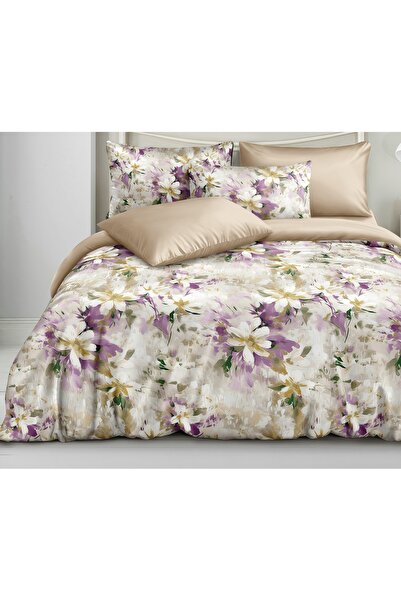 CHIRASO CHIRASO Bed Linen, Fine SATIN 4 Pieces ELASTIC Fitted Sheet 180x200 Duvet Cover 200x230 2 Pillowcases
