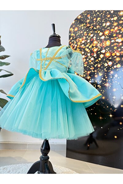 İkrabutikbursa Girls' Jasmine Princess Dress, Princess Costume, Party Dress
