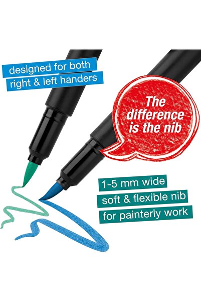 Generic Faber-Castell Brush Pens Black Edition - Cardboard Box of 10, Fine