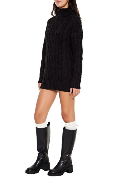 Forever 21 Yüksek Yaka Mini Kazak Elbise