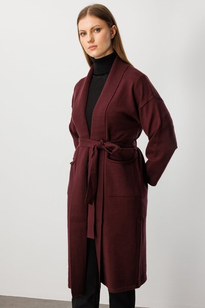 ON Beli Belted Shawl Collar Cardigan