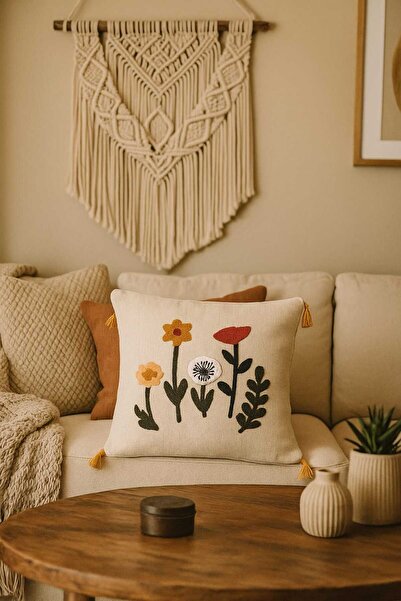 Go Veform Husă de pernă brodată cu punct de in 43x43 cm – Model de punct de i...