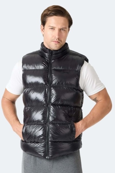 Slazenger Ανδρικό μαύρο φουσκωτό γιλέκο Havaron - Μαύρο