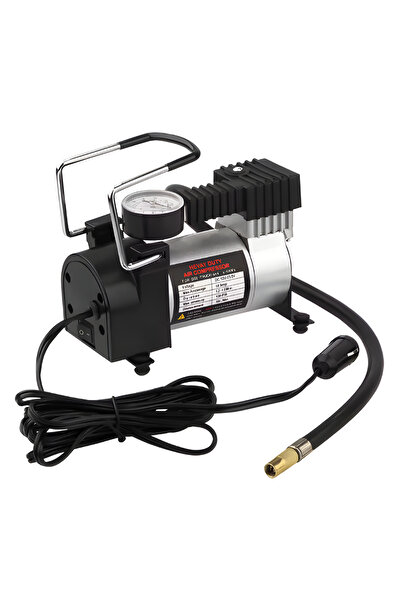 Oto Çizgi Tek Pistonlu Metal Gövdeli 12V Oto Hava Kompresörü – Güçlü ve Taşın...