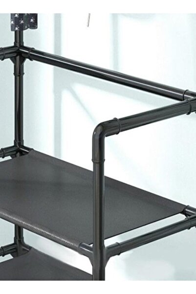 KEKE Clothes Garment Rack Organizer Indoor Hanger with 5 -Tier Bottom Storage Shelf and Hooks