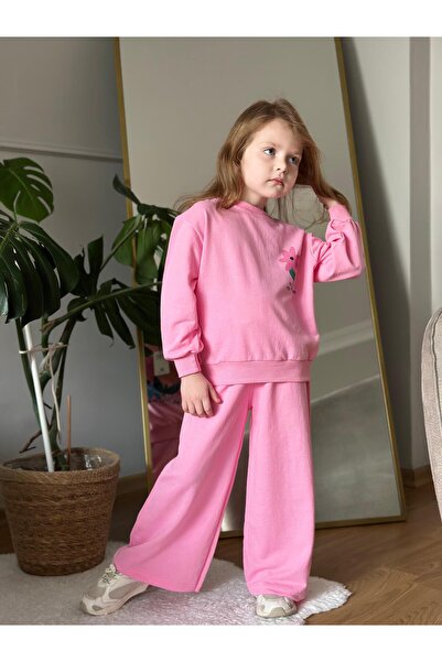 CoolCix New Season Transitional Cotton Loose Wide-Leg Floral Print Top and Bottom Set