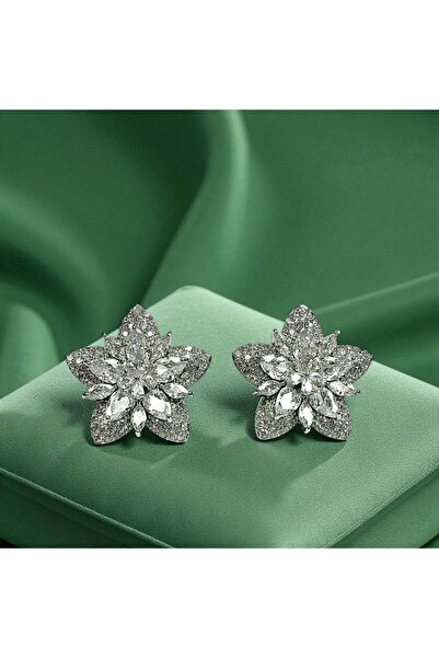 Mira Glam Zinc alloy earrings, nickel free, with zirconium stones