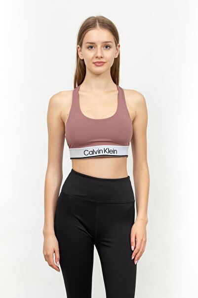 Calvin Klein Women's Brand Logo Elastic Waistband Pink Sports Bra 00Gws4K170 Lko