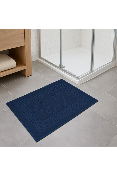 Nu Set 2 prosoape de baie pentru picioare, densitate 550 gr, Bumbac 100%, bleumarin