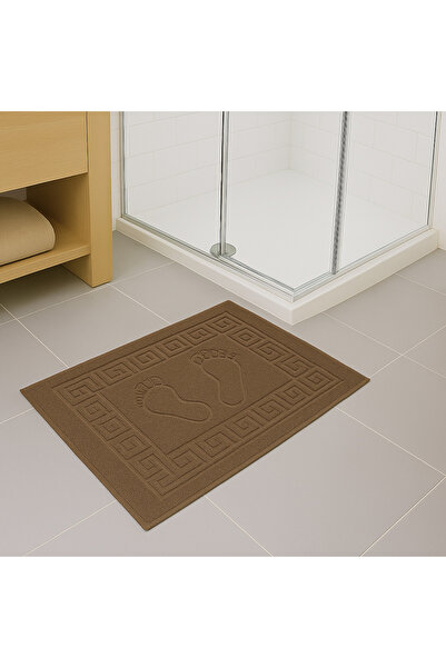 Nu Set of 2 bath towels for feet, density 550 gr, 100% cotton, brown