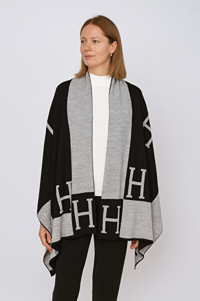 Sebir Moda شال تريكو منقوش على الوجهين