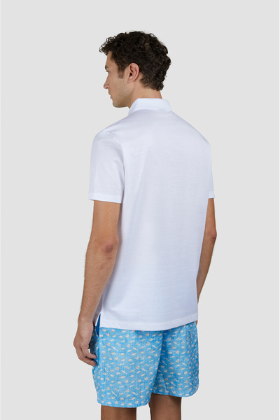 PAUL&SHARK MEN'S KNITTED POLOSHIRT C.WCOTTON