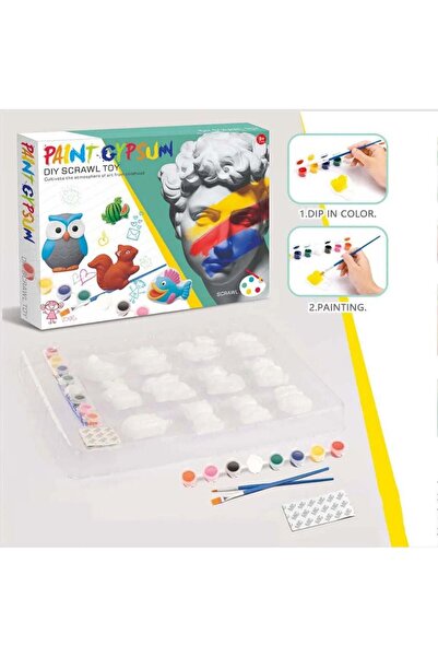 Blusmart Set of 12 plaster figurines for painting, snowwhite model