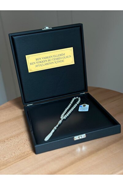 Kehribarstore Gümüş Tesbih Küre 925 Ayar Gümüş Özel Yazılı Erkek Hediye Serti...