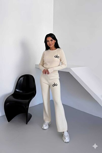 Cemre Life New Deux Stylish Design Knitwear Set with Finger Detail