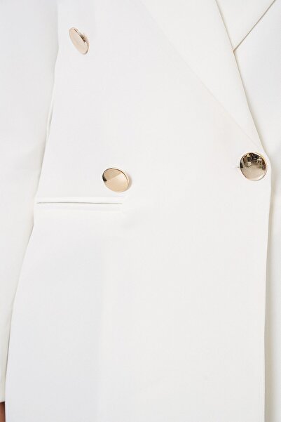 Hiccup Bdart Double-Breasted Lapel Button Detailed Blazer