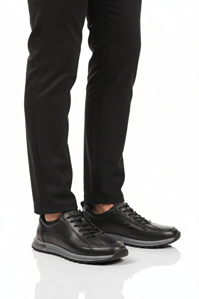 WALKWAY Чорні чоловічі кросівки з натуральної шкіри 2036 M