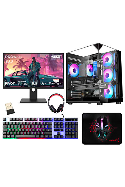 TURBOX Tx8386 i7 6700 16GB DDR4 512GB NVMe RTX3050 23.8 200Hz Oyuncu Masaüstü...