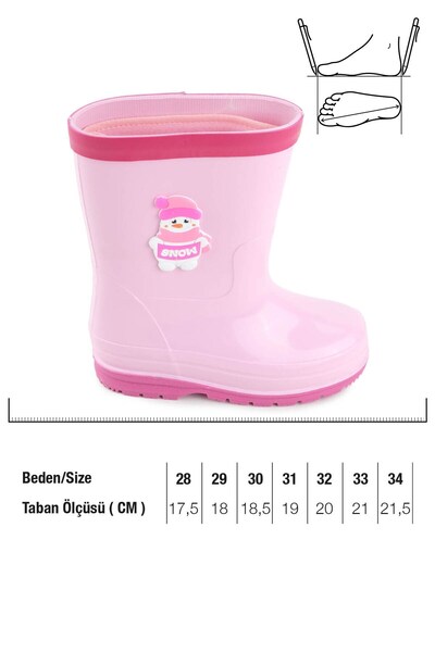 GEZER Girl's Winter Detachable Warm Lining Waterproof Rain Boots