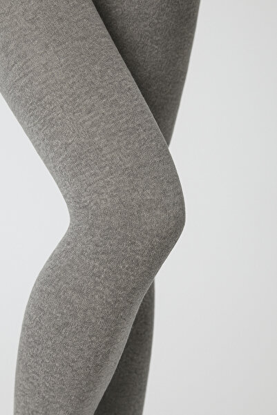 PJ & Me 40 Den Opak Mat Açık Kül Rengi Kaçmaz Kadın Külotlu Çorap