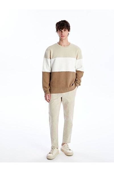 LC Waikiki Ανδρικό φούτερ με μακρυμάνικο χρώμα με λαιμόκοψη