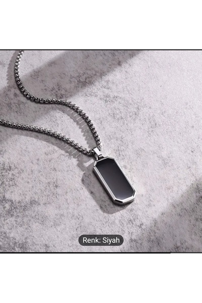 ORGANICYOU قلادة رجالية من الفولاذ المقاوم للصدأ 201 من شنزن - قلادة بسيطة وعصرية، أنيقة للاستخدام اليومي والرسمي