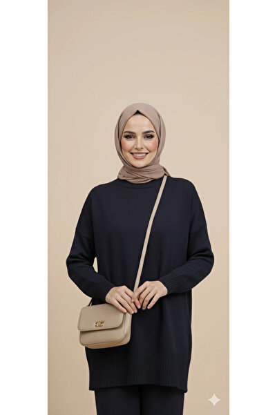 cemo Knitwear Tunic Trousers Hijab Suit