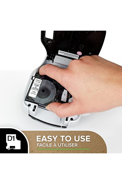 Dymo شريط D1 الأصلي، أسود على أصفر، 6 مم × 7 م