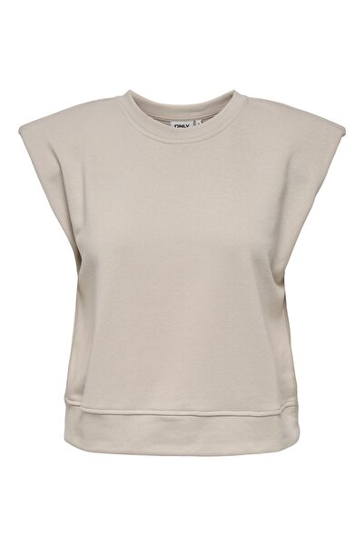 ONLY Onluma S/L O-Neck Ub Swt Women's Gray Sweatshirt - 15351053