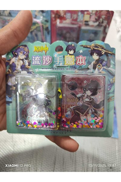 oyuncakçı savaş & europe shop Anime Mini 2'li Sticker Defter 6 cm genshin hat...