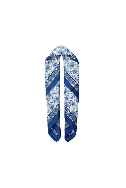 Sultan İpek Çiçek Desenli Fular / Bandana 52x52